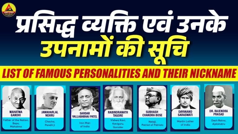 List of famous personalities and their nicknames