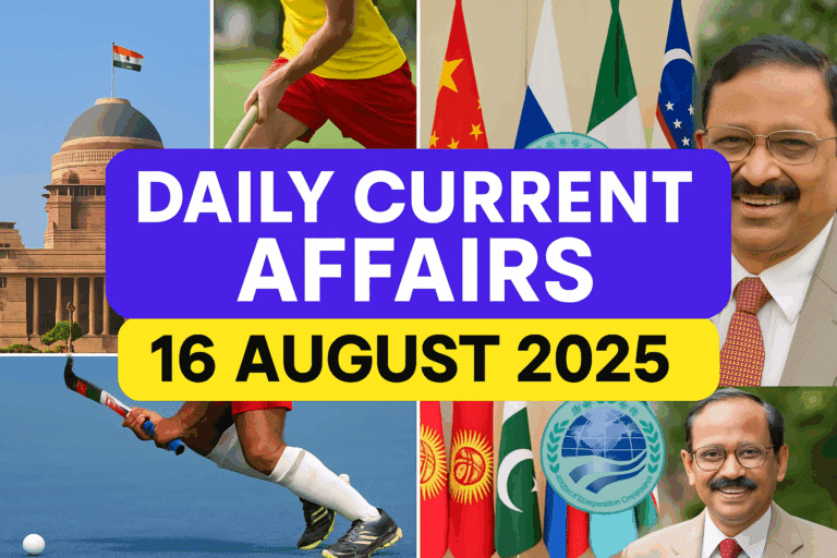 Daily current affairs 16 august 2025