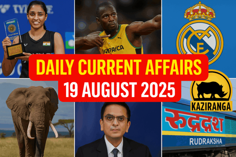 Daily current affairs 19 august 2025
