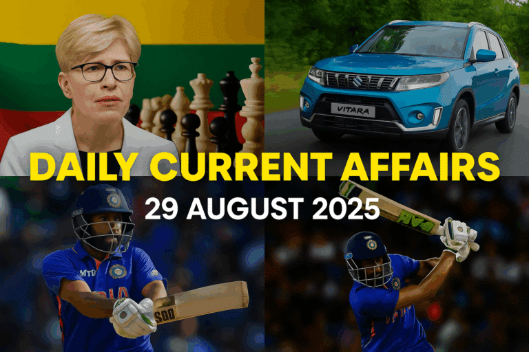 Daily current affairs 29 august 2025