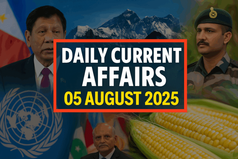 Daily current affairs 05 august 2025