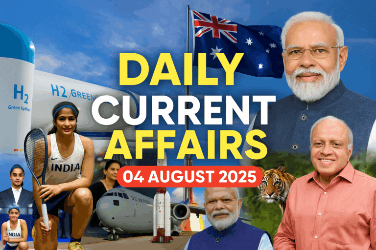Daily current affairs 04 august 2025