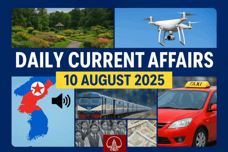 Daily current affairs 10 august 2025