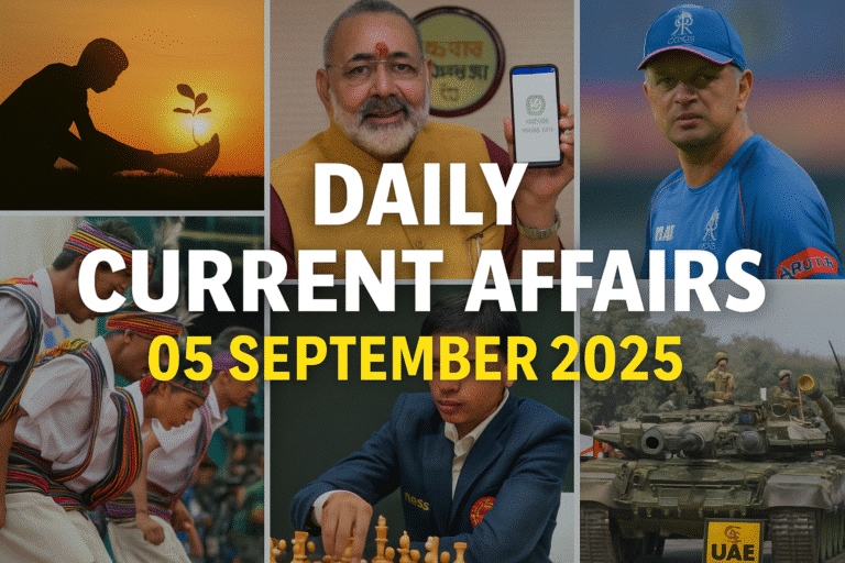 Daily current affairs 05 september 2025