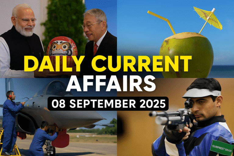 Daily current affairs 08 september 2025