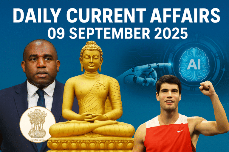Daily current affairs 09 september 2025