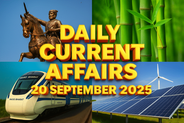 Daily current affairs 20 september 2025