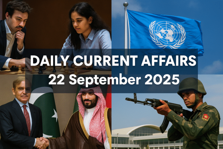 Daily current affairs 22 september 2025