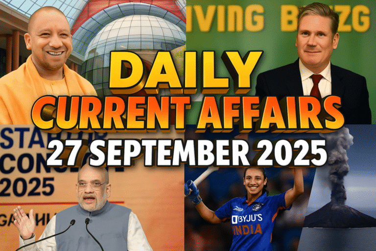 Daily current affairs 27 september 2025