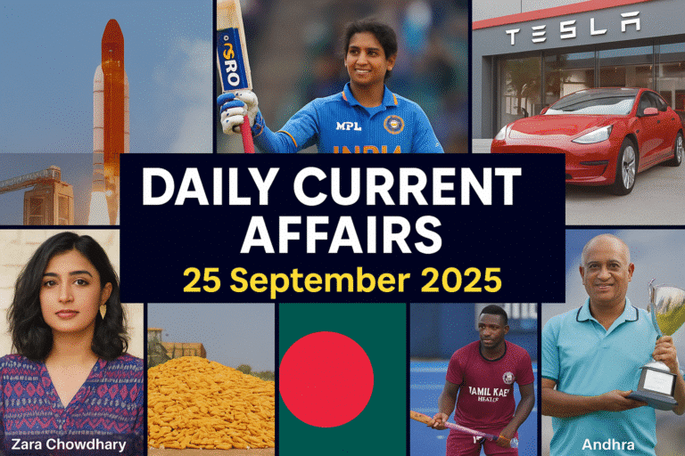 Daily current affairs 24 september 2025