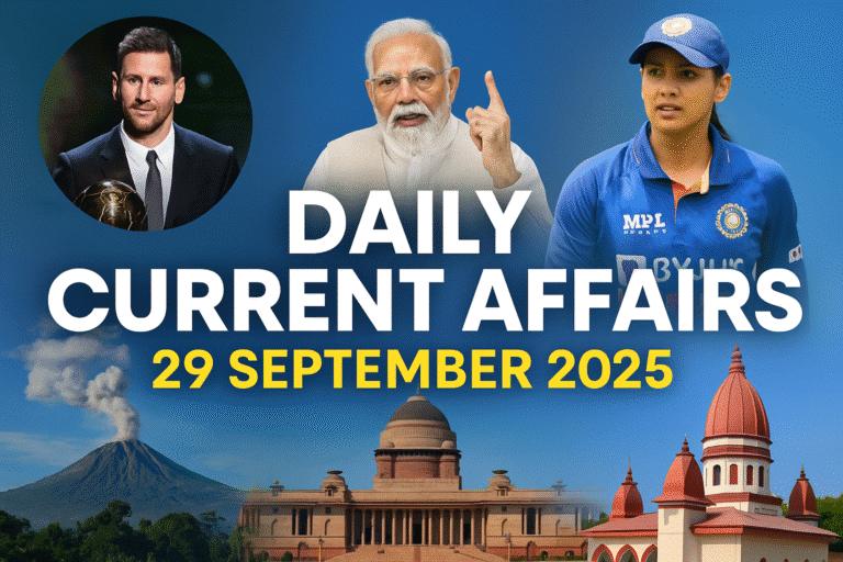 Daily current affairs 29 september 2025