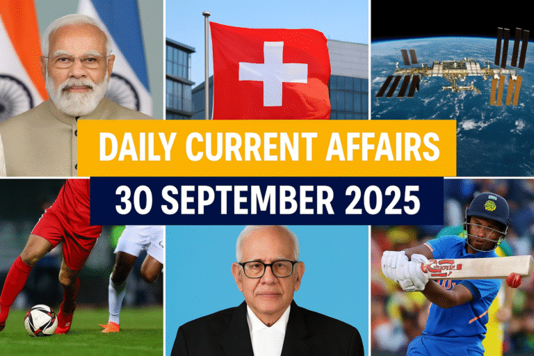 Daily current affairs 30 september 2025