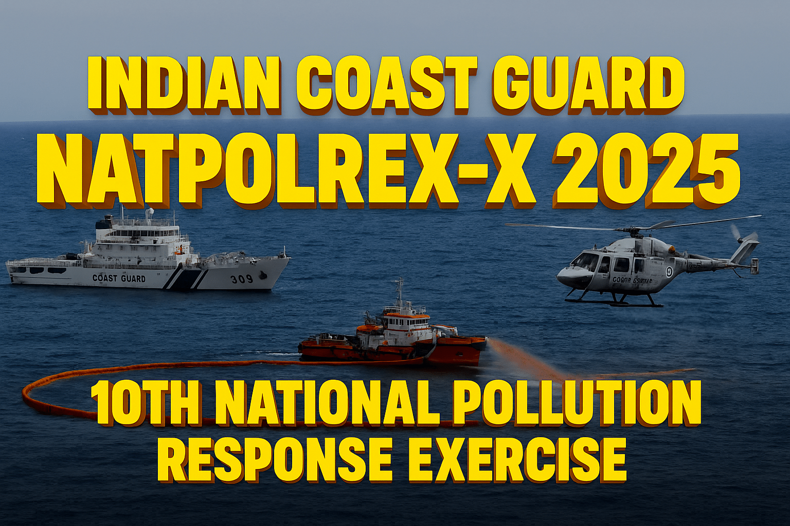indian coast guard natpolrex-x 2025 10th national pollution response exercise