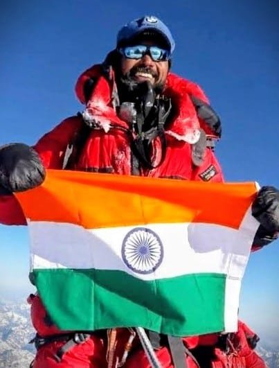 Bharat dhammaneni a resident of kurnool in andhra pradesh climbed the cho oyu 8188 m mountain located on the nepal tibet border in 2025