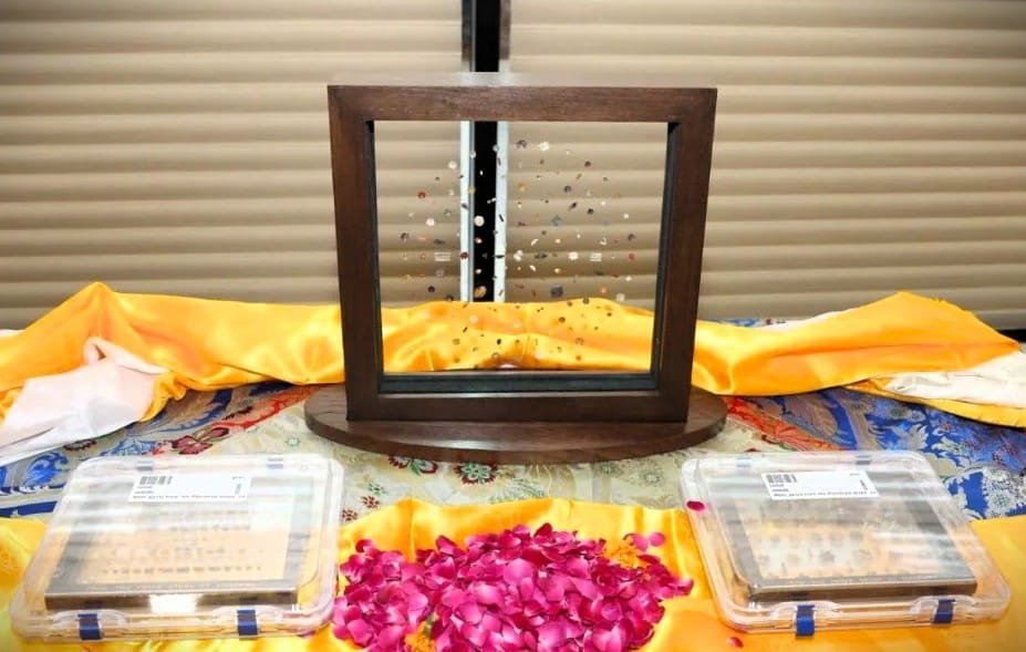 Buddhas relics will be displayed at the geden sheddup choikorling monastery in kalmykia russia