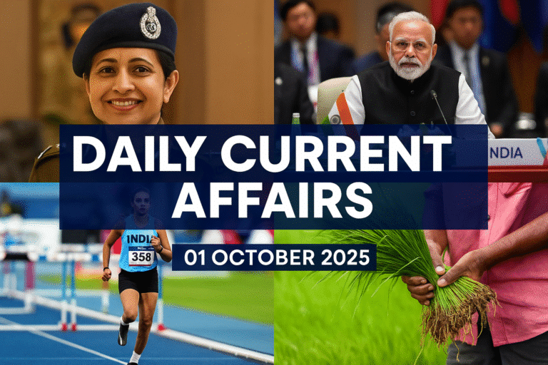 Daily current afffairs 01october 2025