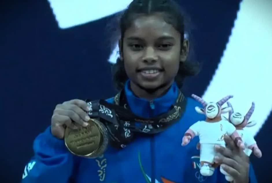 Indian weightlifter pritismita bhoi brought glory to india by winning a gold medal at the asian youth games