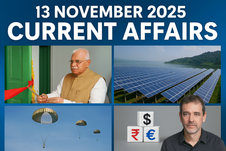 13 november 2025 current affairs