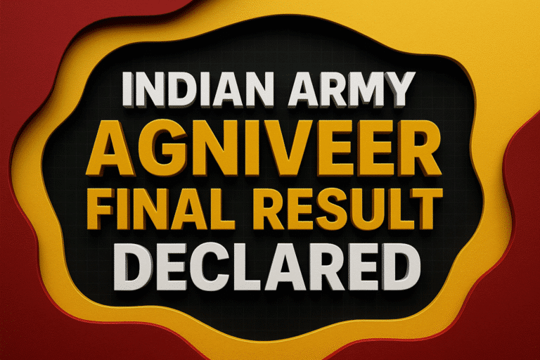 Indian army agniveer final result 2025