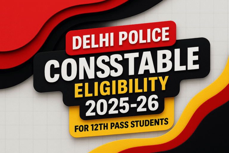 Delhi police constable eligibility 2025 26 for 12th pass photo