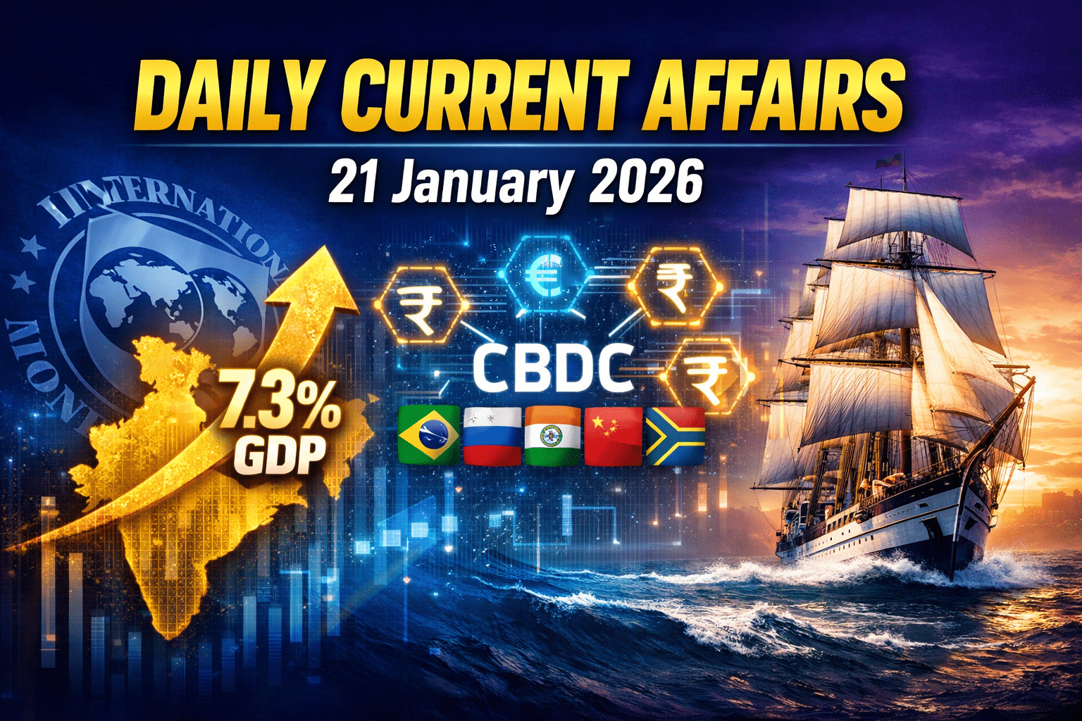 21 January 2026 Current Affairs in Hindi for Army GD, SSC, Airforce Agniveer, Navy MR/SSR , etc. Exams by Army Study