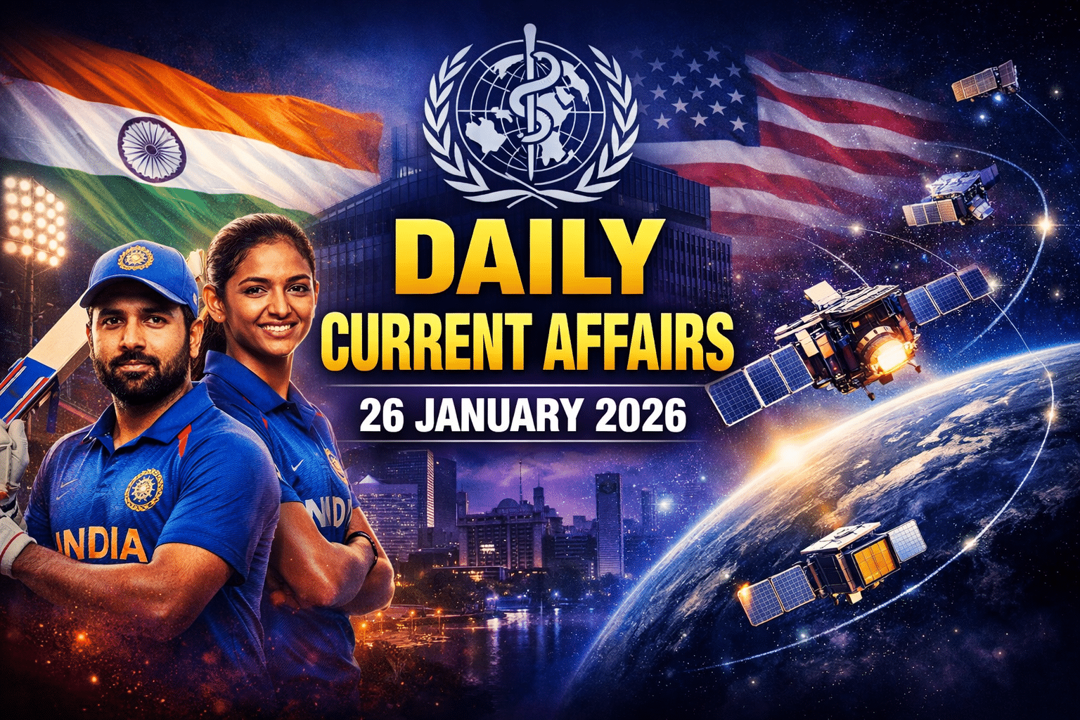26 January 2026 Current Affairs in Hindi for Army GD, SSC, Airforce Agniveer, Navy MR/SSR , etc. Exams by Army Study
