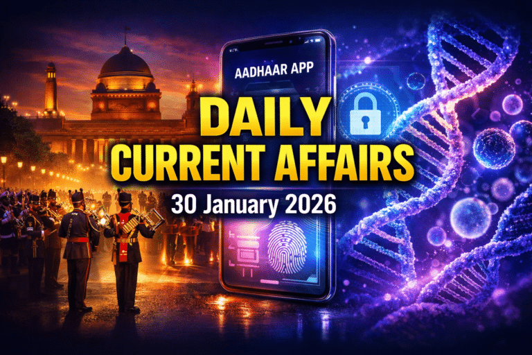 30 january 2026 current affairs in hindi for army gd, ssc, airforce agniveer, navy mr/ssr , etc. Exams by army study