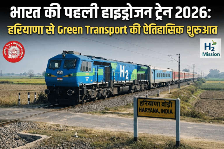 India's first hydrogen powered train 2026 in haryana jind sonipat route