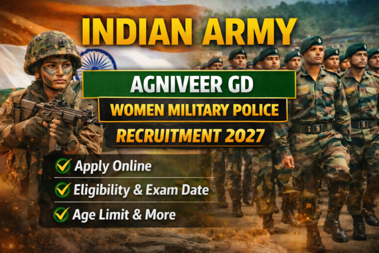 Army gd women military police bharti 2026
