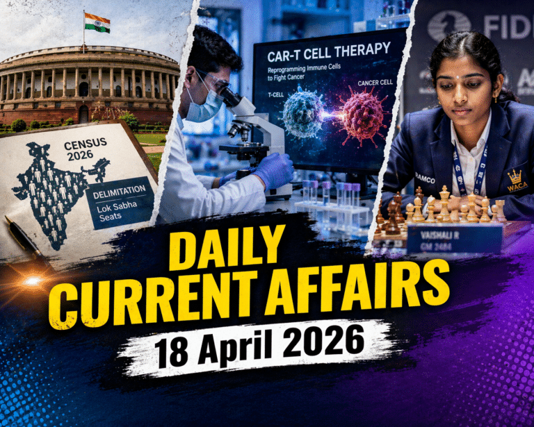 18 april 2026 current affairs