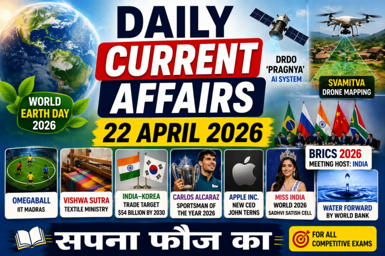 22 april 2026 current affairs