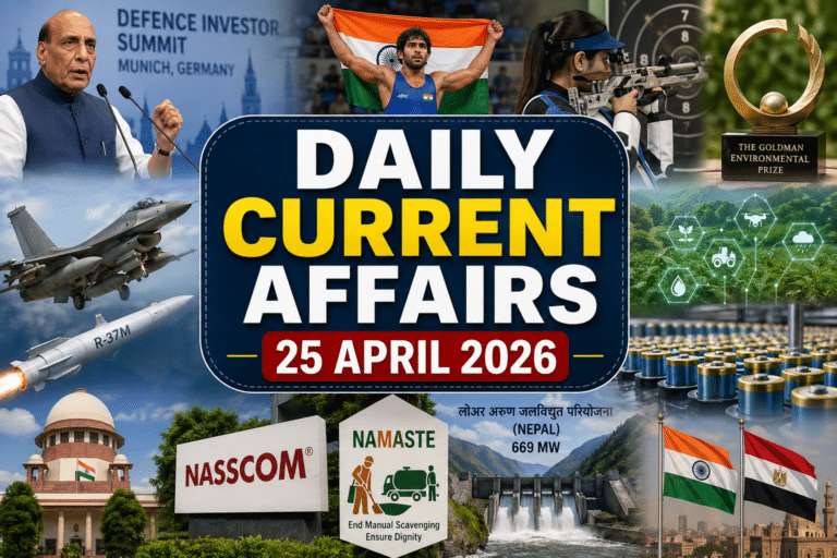25 april 2026 current affairs