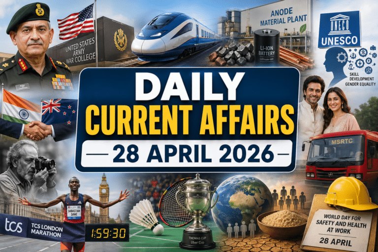 28 april 2026 current affairs