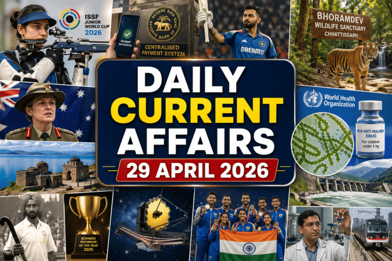 29 april 2026 current affairs