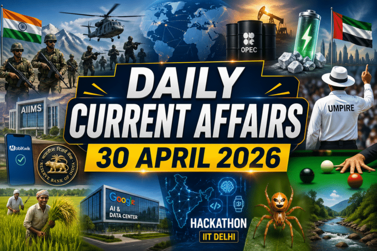 30 april 2026 current affairs