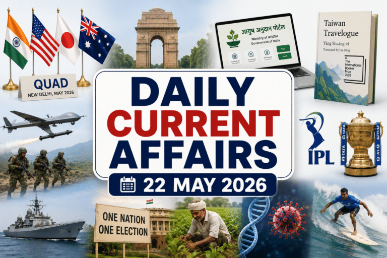 22 may 2026 current affairs