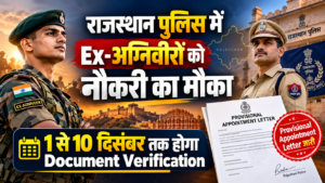 Rajasthan police ex agniveer recruitment announcement